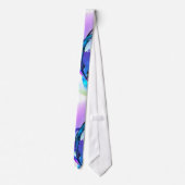 Abstrakt Morning Glory Paint Spritzers Krawatte (Rückseite)