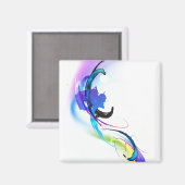 Abstrakt Morning Glory Paint Spritzers Magnet (Vorderseite/Rückseite)