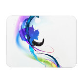 Abstrakt Morning Glory Paint Spritzers Magnet (Horizontal)