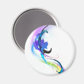 Abstrakt Morning Glory Paint Spritzers Magnet (Vorderseite/Rückseite)