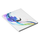 Abstrakt Morning Glory Paint Spritzers Notizblock (angewinkelt)