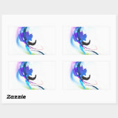 Abstrakt Morning Glory Paint Spritzers Rechteckiger Aufkleber (Blatt)