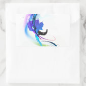 Abstrakt Morning Glory Paint Spritzers Rechteckiger Aufkleber (Tasche)