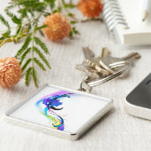 Abstrakt Morning Glory Paint Spritzers Schlüsselanhänger (Seite)