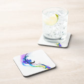 Abstrakt Morning Glory Paint Spritzers Untersetzer (Rechte Seite)