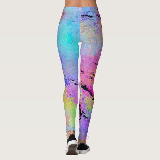 Abstrakt mottles Multicolor Leggings (Rückseite)