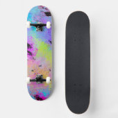 Abstrakt mottles Multicolor Skateboard (Vorderseite)