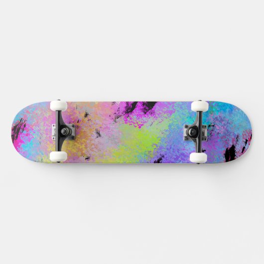 Abstrakt mottles Multicolor Skateboard (Horizontal)