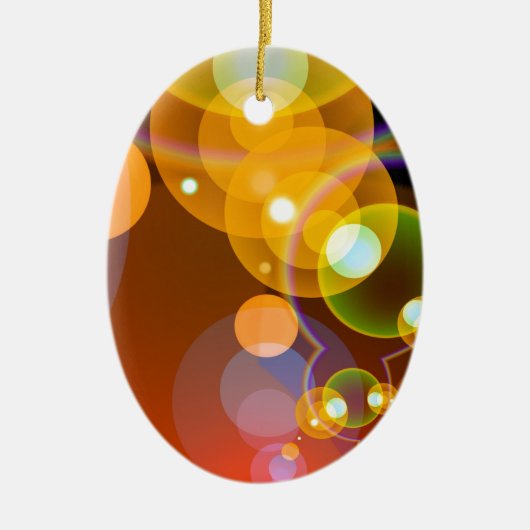 Abstrakt Multicolor Len Flare Keramik Ornament (Vorne)