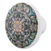 Abstrakt Multicolor Sukkulentgarten Rosette Keramikknauf (Rechts)