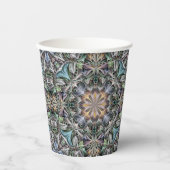 Abstrakt Multicolor Sukkulentgarten Rosette Pappbecher (Vorderseite)