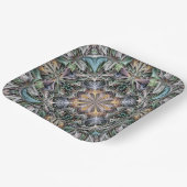 Abstrakt Multicolor Sukkulentgarten Rosette Pappteller (Gewinkelt)