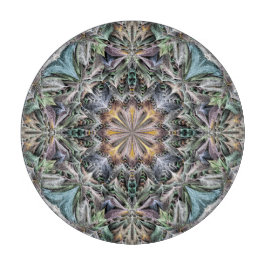 Abstrakt Multicolor Sukkulentgarten Rosette Schneidebrett