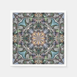 Abstrakt Multicolor Sukkulentgarten Rosette Serviette