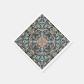 Abstrakt Multicolor Sukkulentgarten Rosette Serviette (Ecke)