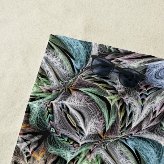 Abstrakt Multicolor Sukkulentgarten Rosette Strandtuch (Beispiel)