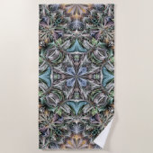 Abstrakt Multicolor Sukkulentgarten Rosette Strandtuch (Vorderseite)