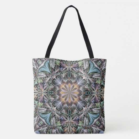 Abstrakt Multicolor Sukkulentgarten Rosette Tasche (Rückseite)