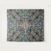 Abstrakt Multicolor Sukkulentgarten Rosette Wandteppich (Vorderseite (Horizontal))