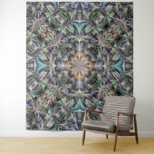 Abstrakt Multicolor Sukkulentgarten Rosette Wandteppich (Beispiel)