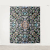 Abstrakt Multicolor Sukkulentgarten Rosette Wandteppich (Vorderseite)