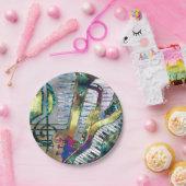 Abstrakt Music Art Collage - gemischte Medien #1 Pappteller (Party)