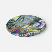 Abstrakt Music Art Collage - gemischte Medien #1 Pappteller (Schrägansicht)