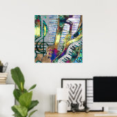 Abstrakt Music Art Collage - Mixed Media #1 Poster (Heimbüro)