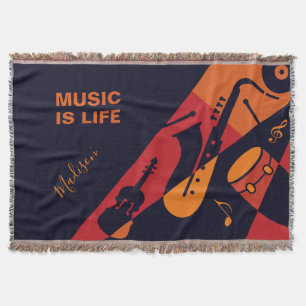 Abstrakt Music individuelle Name & Text-Werfer-Dec Decke