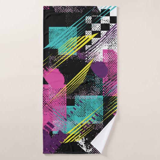 Abstrakt nahtlos, Mädchen Jungs Mode, bunt. Badehandtuch (Badehandtuch)