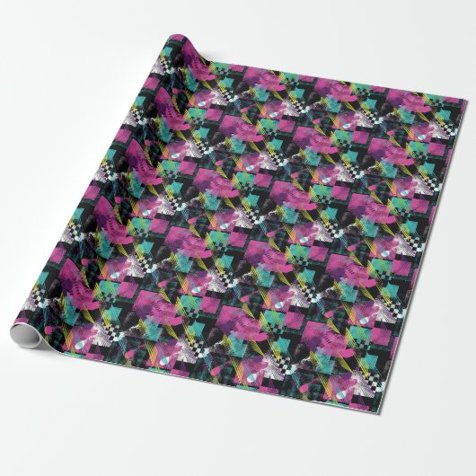 Abstrakt nahtlos, Mädchen Jungs Mode, bunt. Geschenkpapier (Ungerollt)