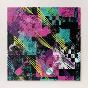 Abstrakt nahtlos, Mädchen Jungs Mode, bunt. Puzzle