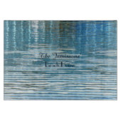 Abstrakt, Name Beach House Reflection Blue Glass Schneidebrett (Vorderseite)