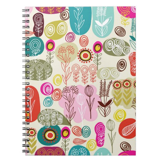Abstrakt-Natur-Icons-Notebook Notizblock (Vorderseite)
