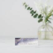 Abstrakt Navy Black Gold Aquarell Vielen Dank Mini Visitenkarte (Stehend Vorderseite)