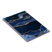 Abstrakt Navy Blue Agate Notizblock (Rechte Seite)