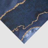 Abstrakt Navy Blue Agate Seidenpapier (Ausschnitt)