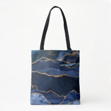 Abstrakt Navy Blue Agate Watercolor