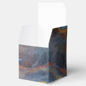 Abstrakt Navy Blue Gold Watercolor Elegante Modern Geschenkschachtel (Geöffnet)