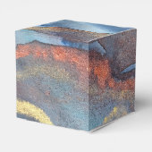 Abstrakt Navy Blue Gold Watercolor Elegante Modern Geschenkschachtel (Rückseite)