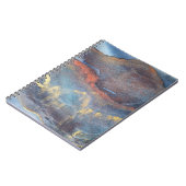 Abstrakt Navy Blue Gold Watercolor Elegante Modern Notizblock (Linke Seite)