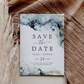 Abstrakt Navy Celestial Save the Date Card