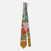 Abstrakt Neck Tie Gold Krawatte (Vorderseite)