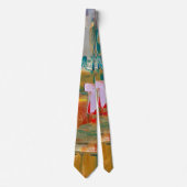 Abstrakt Neck Tie Gold Krawatte (Vorderseite)