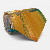 Abstrakt Neck Tie Gold Krawatte (Gerollt)
