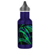 Abstrakt Neon Aqua N Blue Waves Trinkflasche (Links)