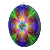 Abstrakt Neon Daisy Dart Board Dartscheibe (Vorderseite rechts)