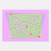 Abstrakt Neon Geschenkpapier Set (Vorderseite)