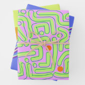 Abstrakt Neon Geschenkpapier Set (Beispiel)