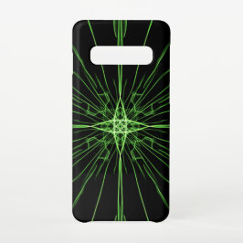 Abstrakt Neon Green Black Symmetrie iPhone 16 Hülle